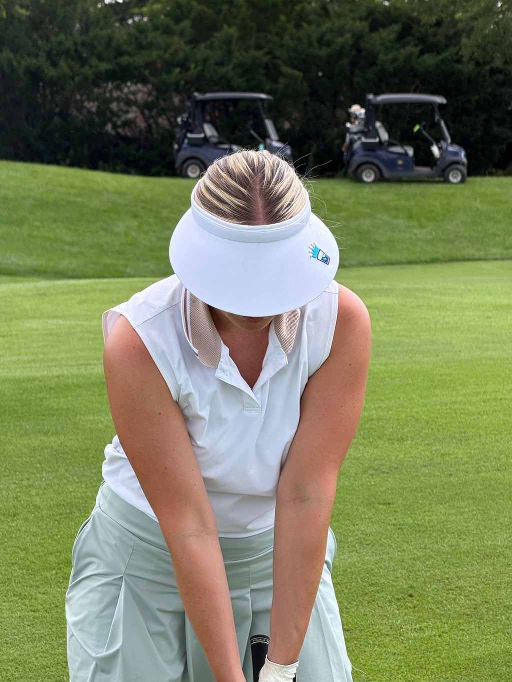 “OG”  Women's CUPS N CROWN Golf Visor - Retro Terry Cloth / VIZR GOLF