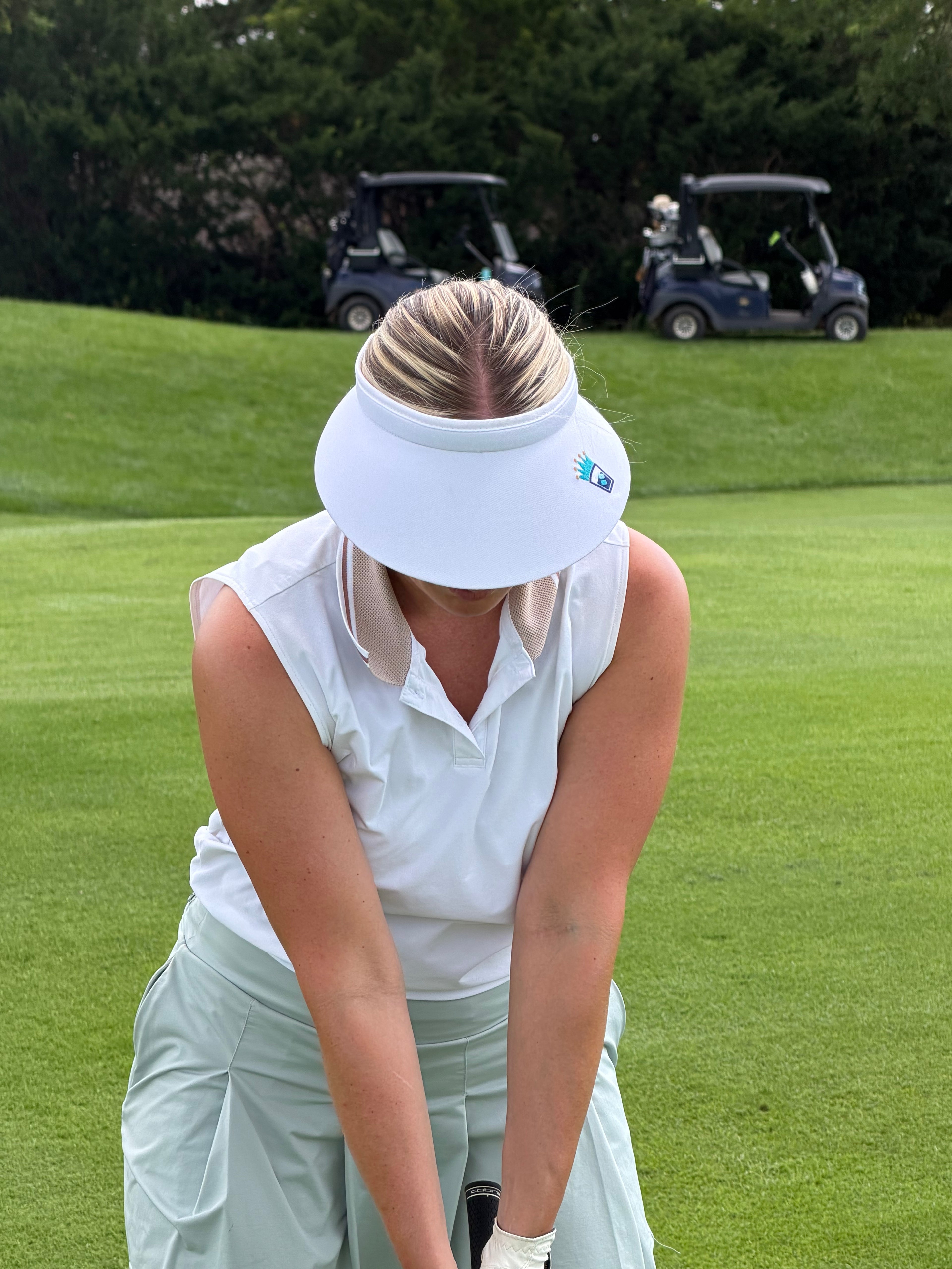 “OG”  Women's CUPS N CROWN Golf Visor - Retro Terry Cloth / VIZR GOLF